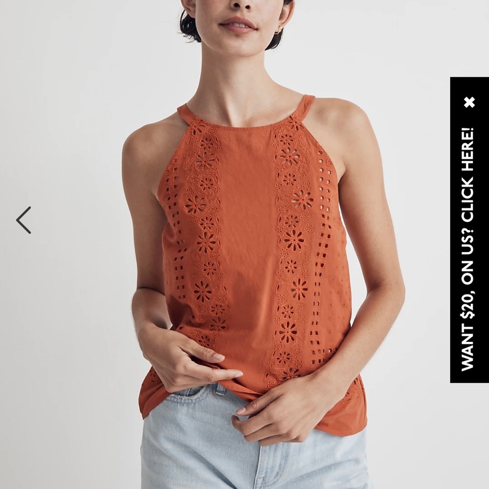 Madewell halter top- size S, new/never worn